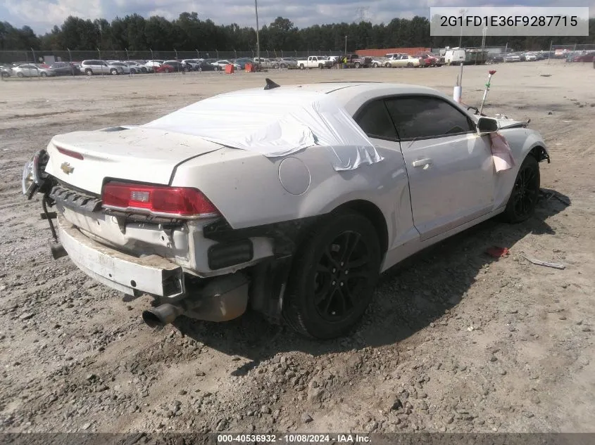 2015 Chevrolet Camaro Lt VIN: 2G1FD1E36F9287715 Lot: 40536932