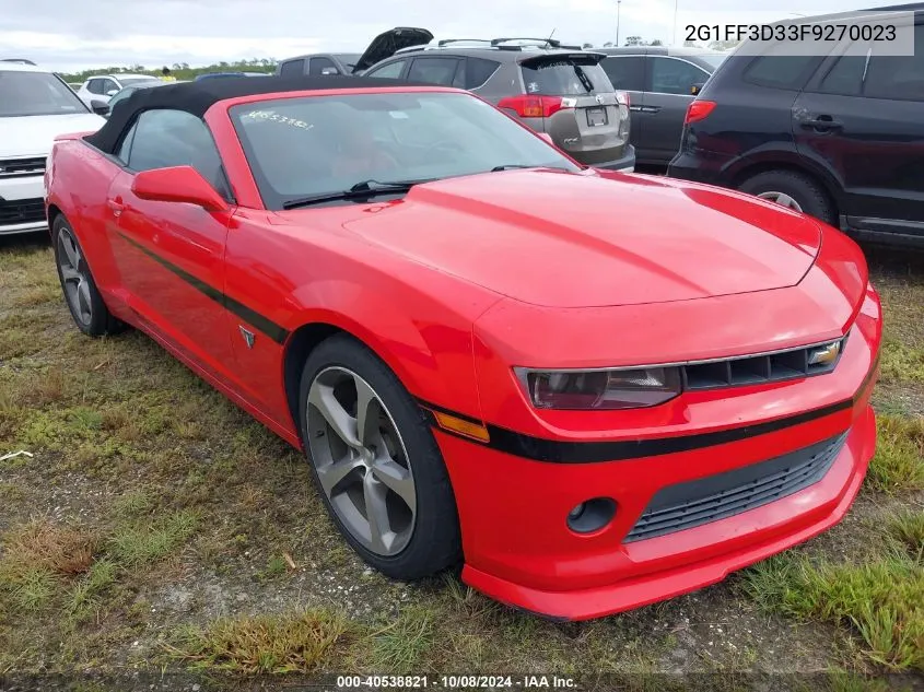 2G1FF3D33F9270023 2015 Chevrolet Camaro Lt