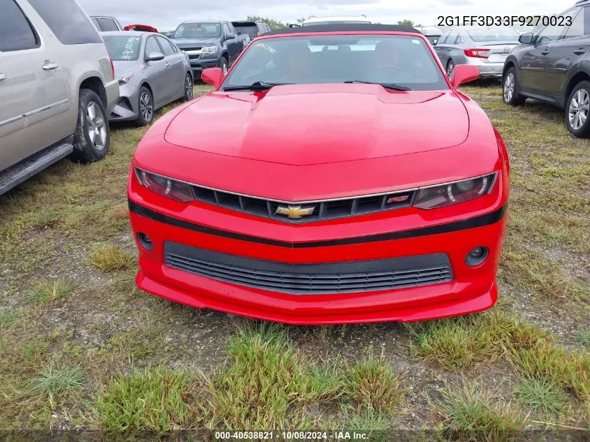 2G1FF3D33F9270023 2015 Chevrolet Camaro Lt