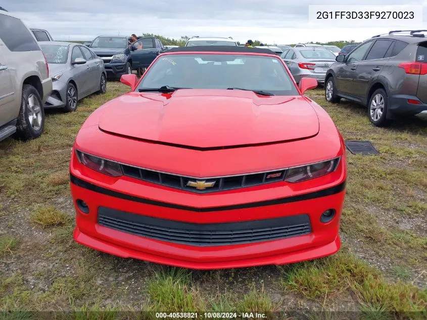 2G1FF3D33F9270023 2015 Chevrolet Camaro Lt