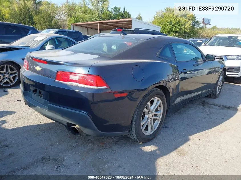 2015 Chevrolet Camaro 1Lt VIN: 2G1FD1E33F9290720 Lot: 40547023