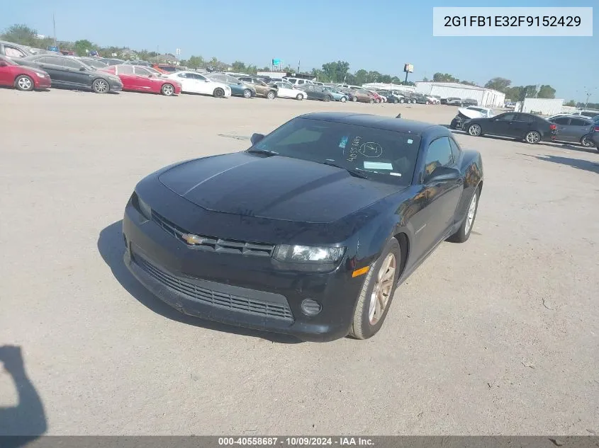 2015 Chevrolet Camaro 2Ls VIN: 2G1FB1E32F9152429 Lot: 40558687