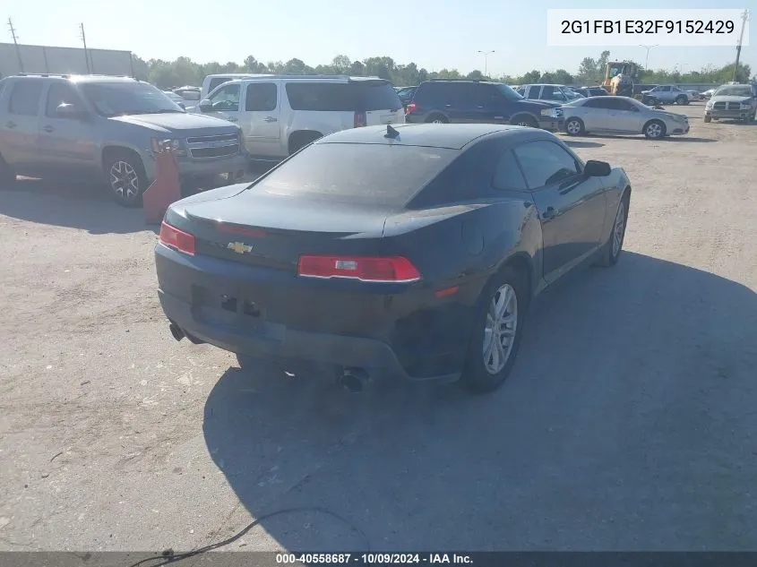 2015 Chevrolet Camaro 2Ls VIN: 2G1FB1E32F9152429 Lot: 40558687