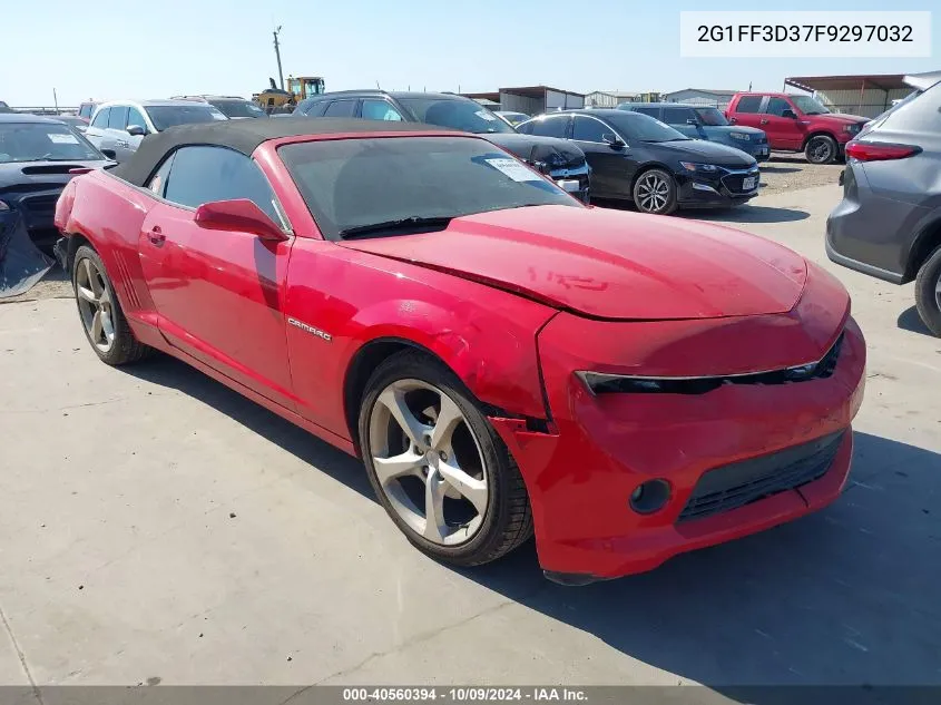 2015 Chevrolet Camaro Lt VIN: 2G1FF3D37F9297032 Lot: 40560394