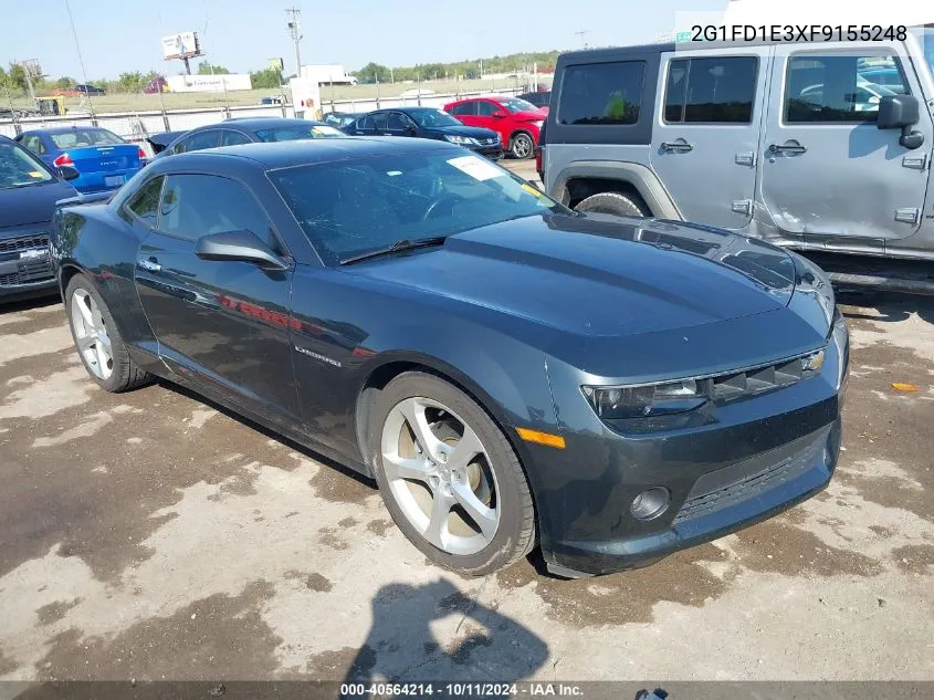 2015 Chevrolet Camaro 1Lt VIN: 2G1FD1E3XF9155248 Lot: 40564214