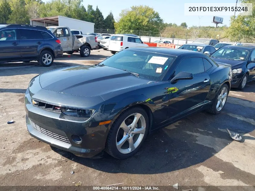 2015 Chevrolet Camaro 1Lt VIN: 2G1FD1E3XF9155248 Lot: 40564214