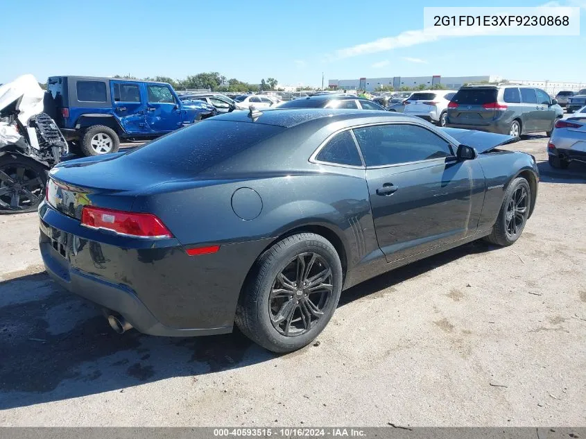 2015 Chevrolet Camaro 1Lt VIN: 2G1FD1E3XF9230868 Lot: 40593515