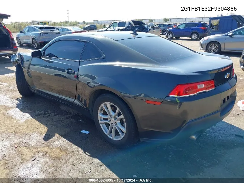 2015 Chevrolet Camaro 2Ls VIN: 2G1FB1E32F9304886 Lot: 40624995