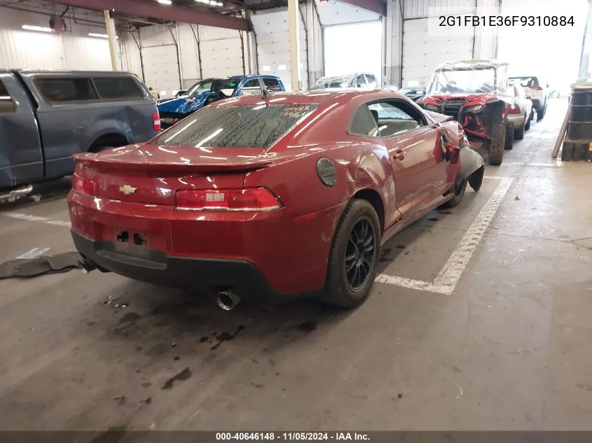 2015 Chevrolet Camaro 2Ls VIN: 2G1FB1E36F9310884 Lot: 40646148