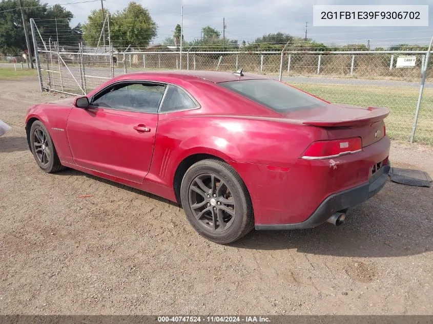 2015 Chevrolet Camaro Ls VIN: 2G1FB1E39F9306702 Lot: 40747524