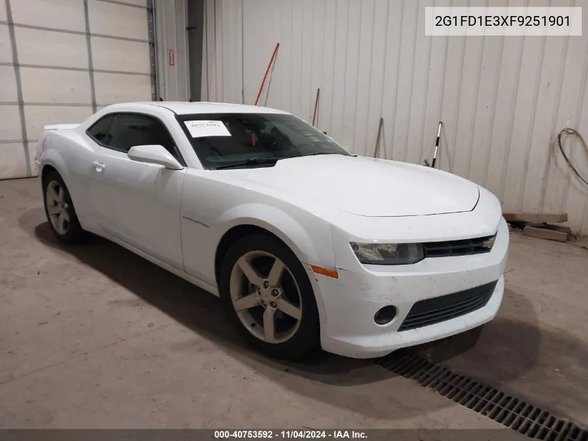 2015 Chevrolet Camaro 1Lt VIN: 2G1FD1E3XF9251901 Lot: 40753592