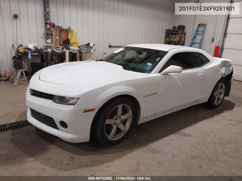 2015 Chevrolet Camaro 1Lt VIN: 2G1FD1E3XF9251901 Lot: 40753592