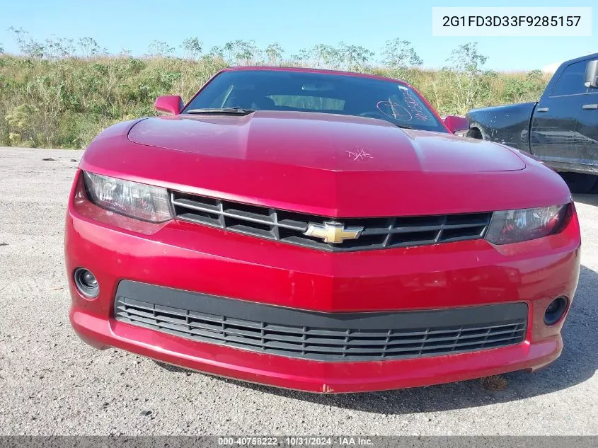 2015 Chevrolet Camaro 1Lt VIN: 2G1FD3D33F9285157 Lot: 40758222