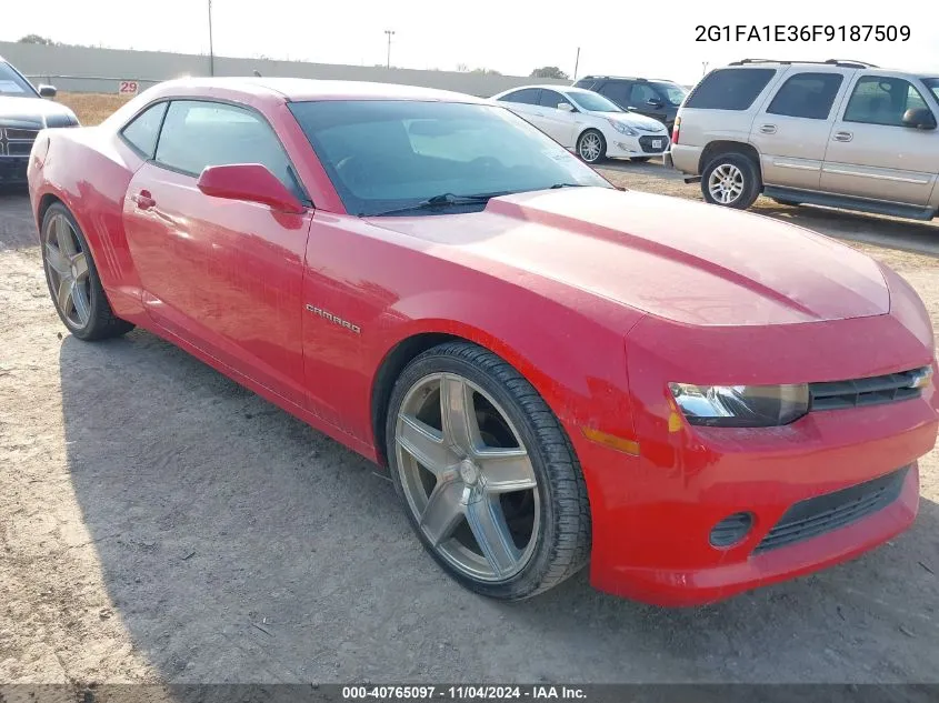 2015 Chevrolet Camaro 1Ls VIN: 2G1FA1E36F9187509 Lot: 40765097