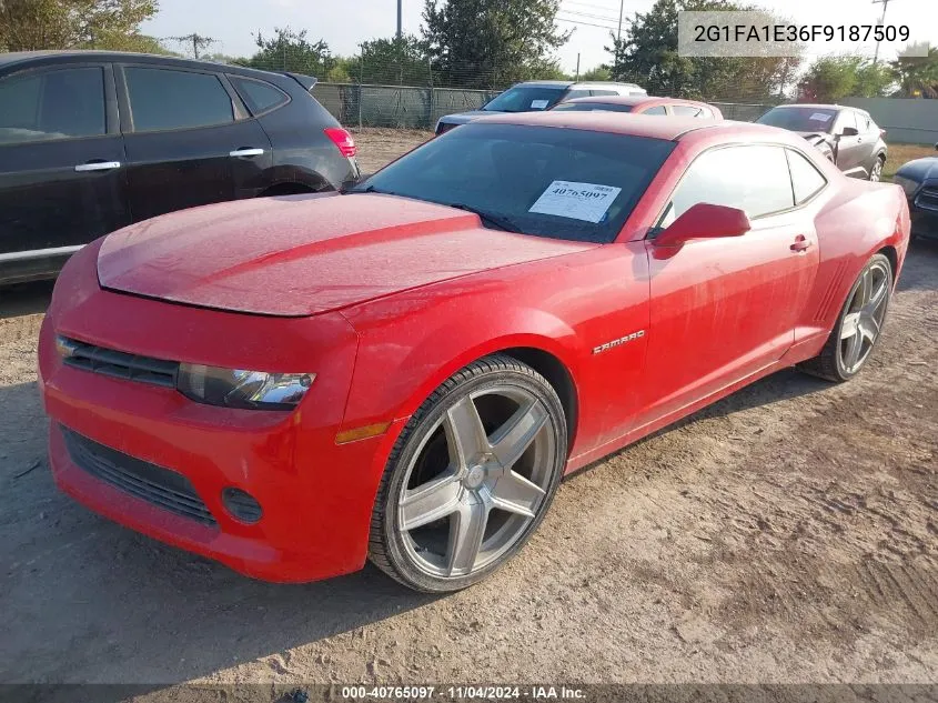 2015 Chevrolet Camaro 1Ls VIN: 2G1FA1E36F9187509 Lot: 40765097