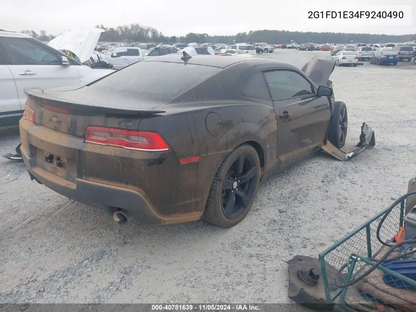 2015 Chevrolet Camaro 1Lt VIN: 2G1FD1E34F9240490 Lot: 40781639