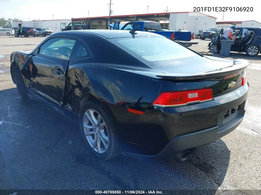 2015 Chevrolet Camaro 1Lt VIN: 2G1FD1E32F9106920 Lot: 40785850