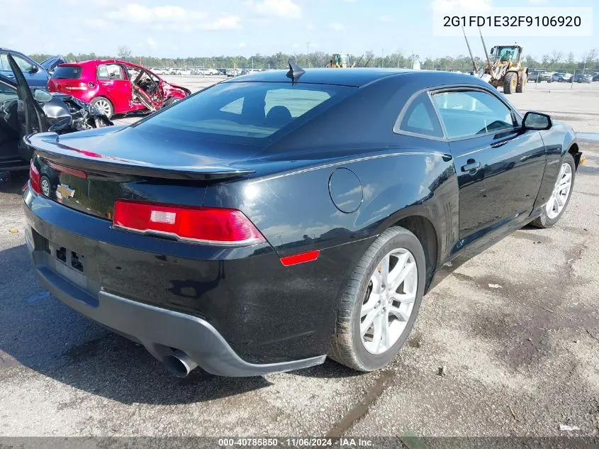 2015 Chevrolet Camaro 1Lt VIN: 2G1FD1E32F9106920 Lot: 40785850