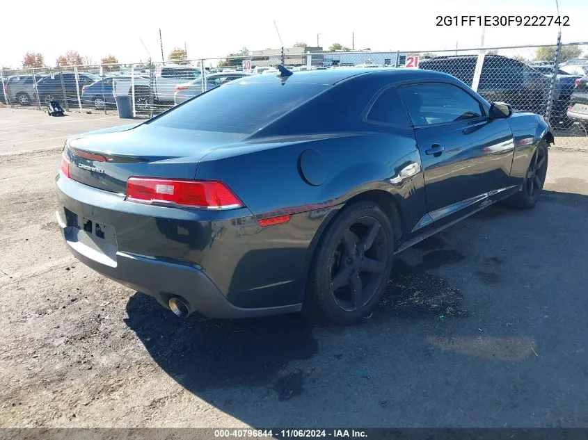 2015 Chevrolet Camaro 2Lt VIN: 2G1FF1E30F9222742 Lot: 40796844