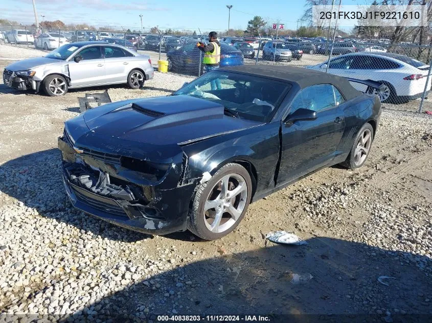 2G1FK3DJ1F9221610 2015 Chevrolet Camaro 2Ss