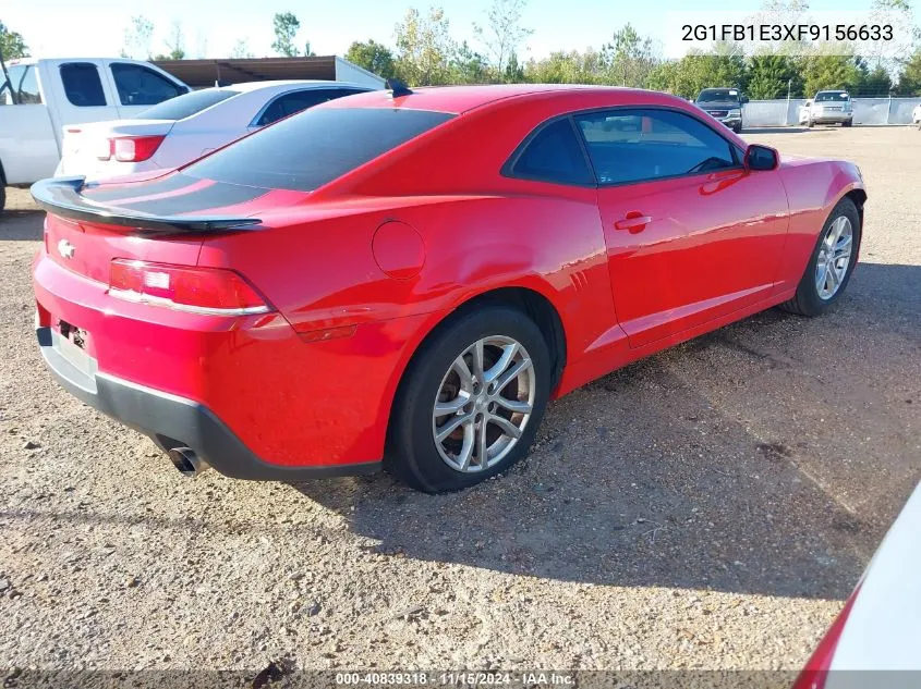 2015 Chevrolet Camaro 2Ls VIN: 2G1FB1E3XF9156633 Lot: 40839318