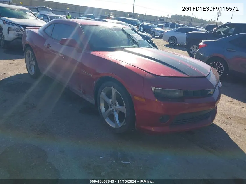 2015 Chevrolet Camaro 1Lt VIN: 2G1FD1E30F9116572 Lot: 40857849