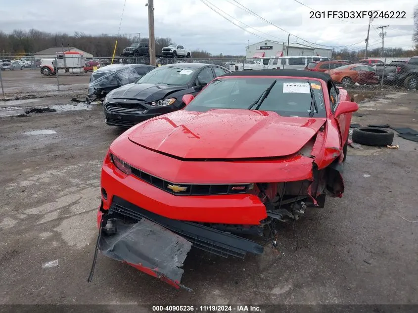 2015 Chevrolet Camaro 2Lt VIN: 2G1FF3D3XF9246222 Lot: 40905236