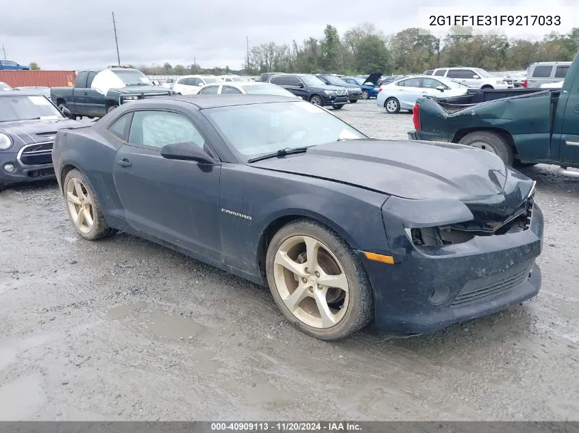 2015 Chevrolet Camaro 2Lt VIN: 2G1FF1E31F9217033 Lot: 40909113