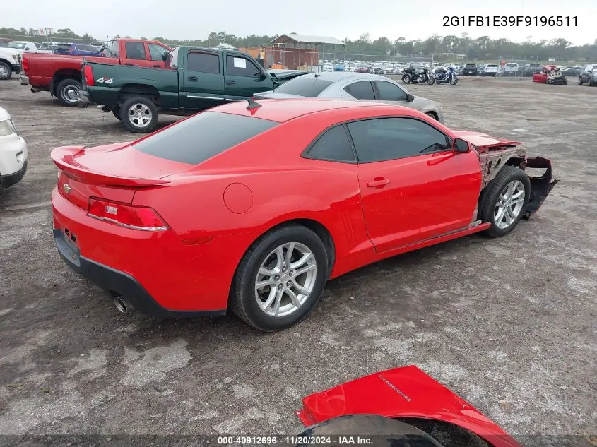 2015 Chevrolet Camaro 2Ls VIN: 2G1FB1E39F9196511 Lot: 40912696