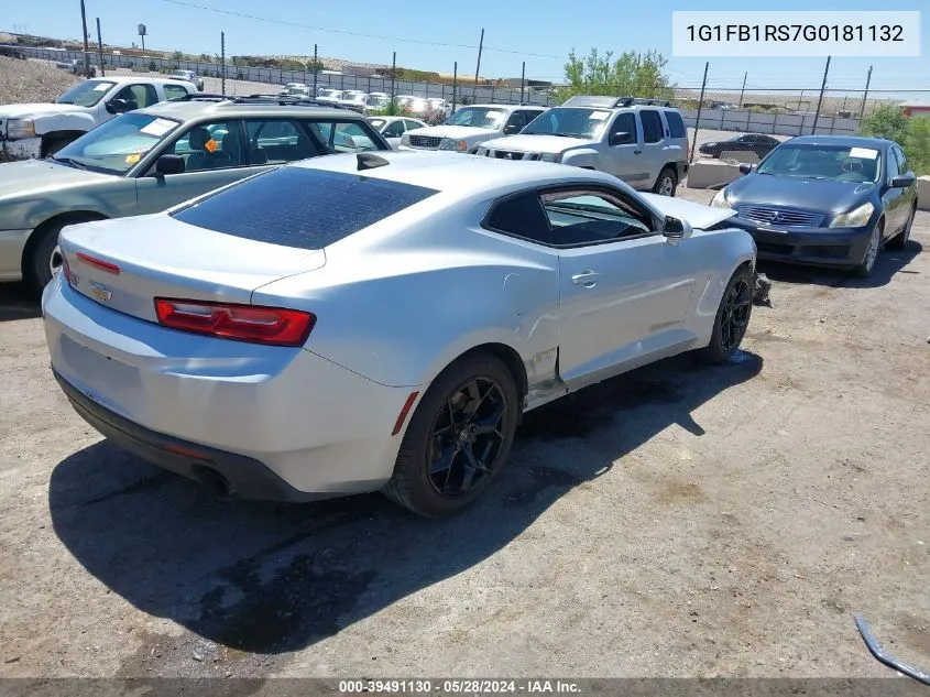 2016 Chevrolet Camaro 1Lt VIN: 1G1FB1RS7G0181132 Lot: 39491130