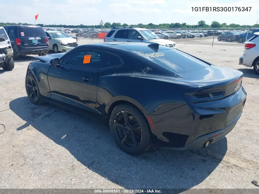 2016 Chevrolet Camaro 1Lt VIN: 1G1FB1RS3G0176347 Lot: 39508351