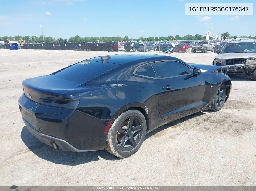 2016 Chevrolet Camaro 1Lt VIN: 1G1FB1RS3G0176347 Lot: 39508351