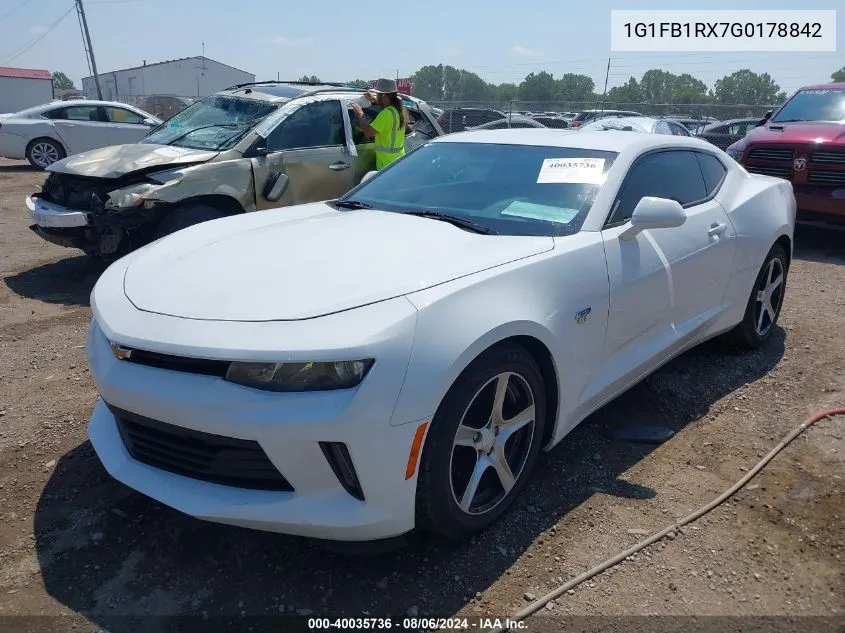 2016 Chevrolet Camaro 1Lt VIN: 1G1FB1RX7G0178842 Lot: 40035736