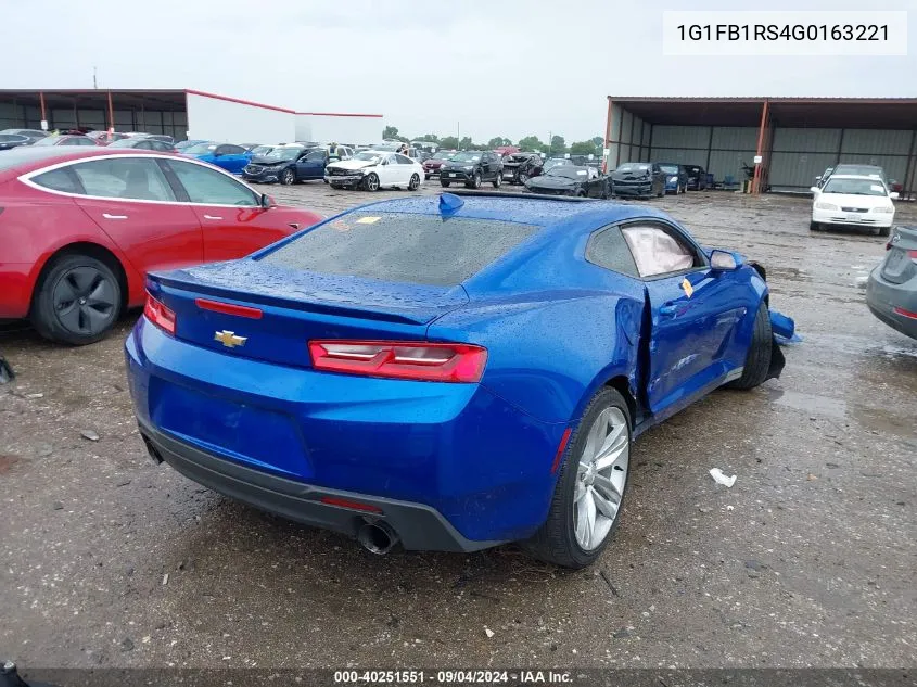 2016 Chevrolet Camaro 1Lt VIN: 1G1FB1RS4G0163221 Lot: 40251551