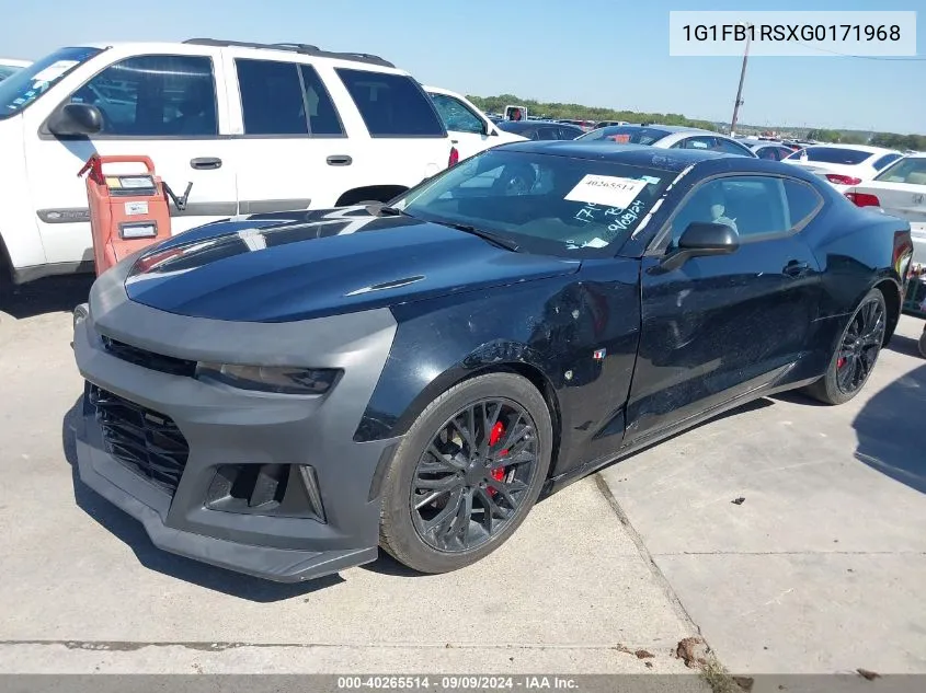 2016 Chevrolet Camaro 1Lt VIN: 1G1FB1RSXG0171968 Lot: 40265514