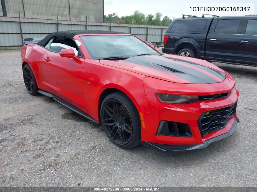 2016 Chevrolet Camaro 2Ss VIN: 1G1FH3D70G0168347 Lot: 40272790