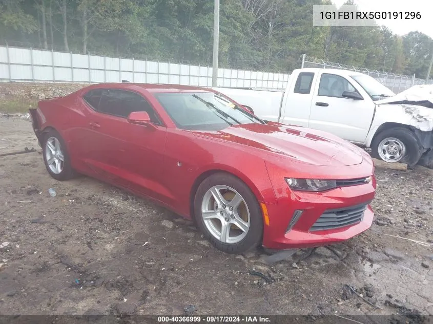 2016 Chevrolet Camaro 1Lt VIN: 1G1FB1RX5G0191296 Lot: 40366999