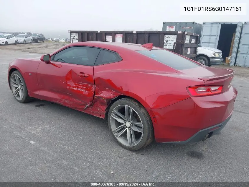 2016 Chevrolet Camaro 2Lt VIN: 1G1FD1RS6G0147161 Lot: 40376303