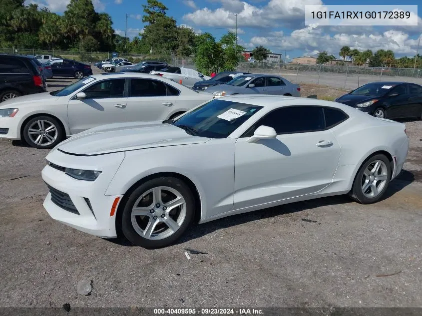 2016 Chevrolet Camaro 1Lt VIN: 1G1FA1RX1G0172389 Lot: 40409595