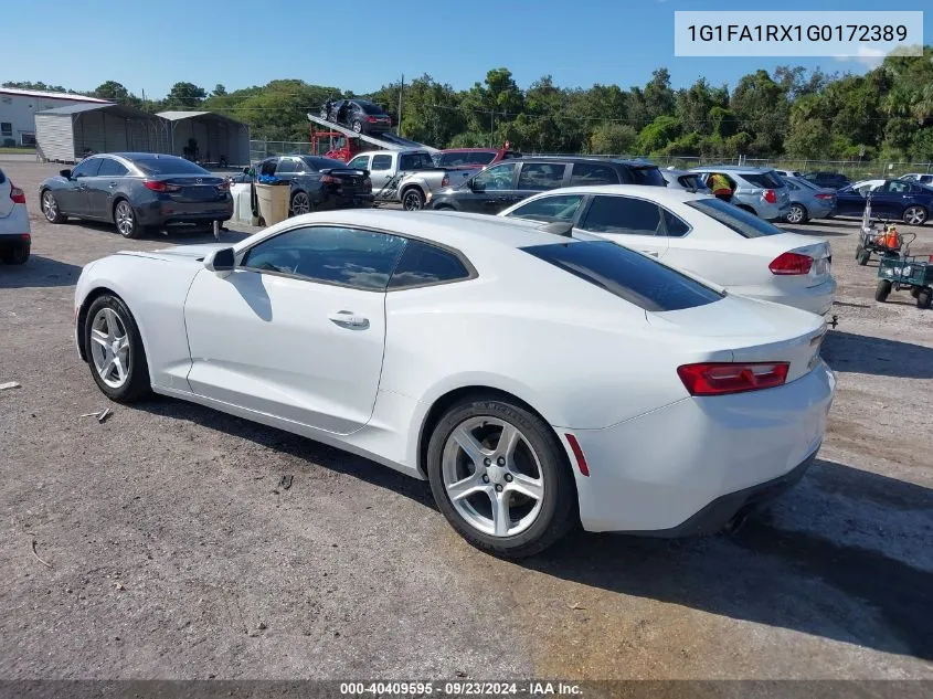 2016 Chevrolet Camaro 1Lt VIN: 1G1FA1RX1G0172389 Lot: 40409595