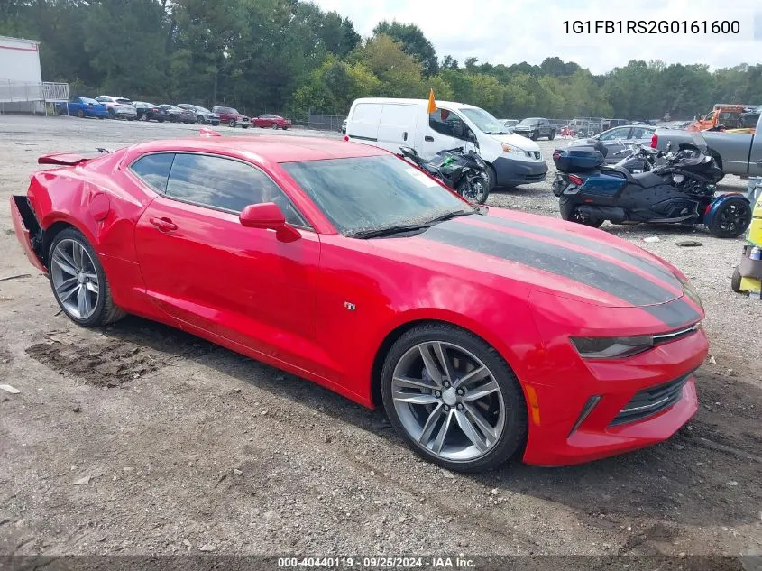 2016 Chevrolet Camaro 1Lt VIN: 1G1FB1RS2G0161600 Lot: 40440119