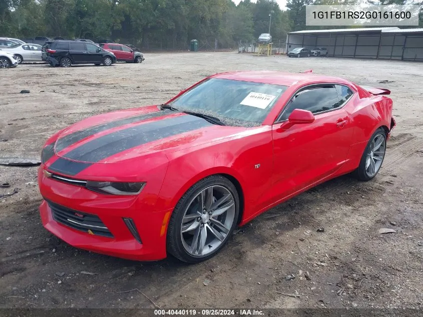 2016 Chevrolet Camaro 1Lt VIN: 1G1FB1RS2G0161600 Lot: 40440119