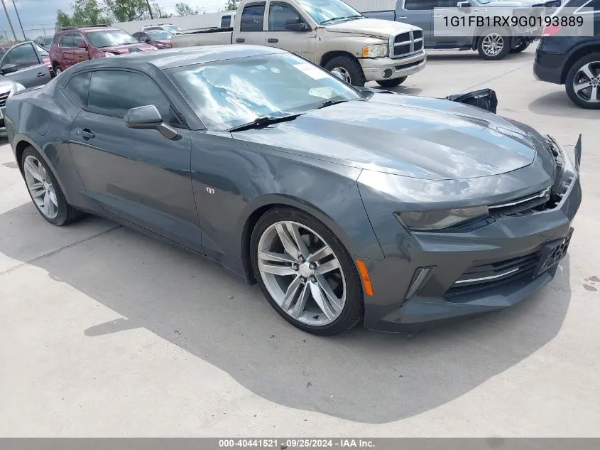 2016 Chevrolet Camaro 1Lt VIN: 1G1FB1RX9G0193889 Lot: 40441521