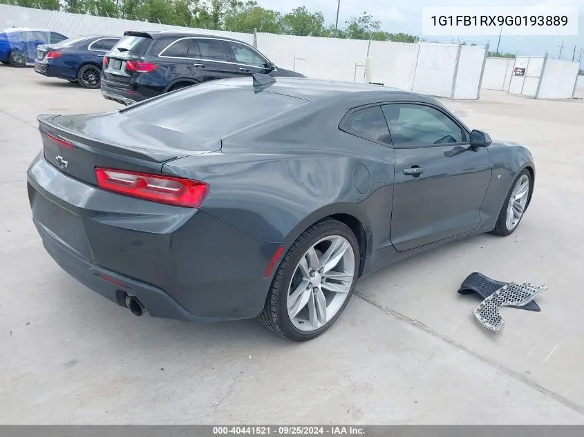 2016 Chevrolet Camaro 1Lt VIN: 1G1FB1RX9G0193889 Lot: 40441521