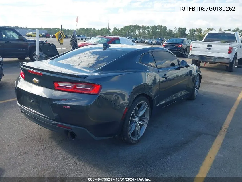 2016 Chevrolet Camaro 1Lt VIN: 1G1FB1RS7G0130262 Lot: 40475525