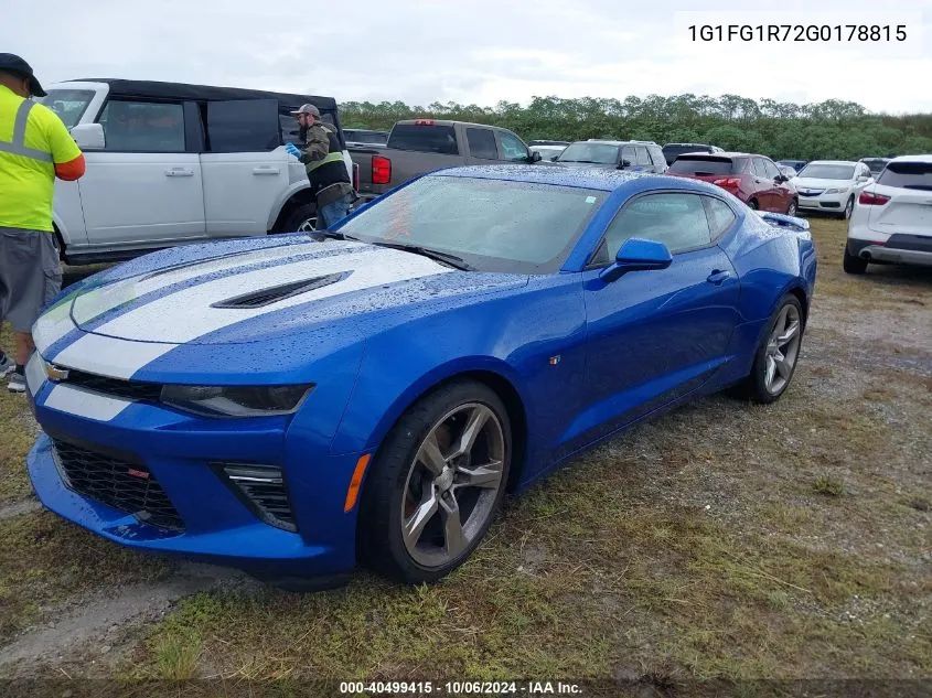 2016 Chevrolet Camaro 2Ss VIN: 1G1FG1R72G0178815 Lot: 40499415