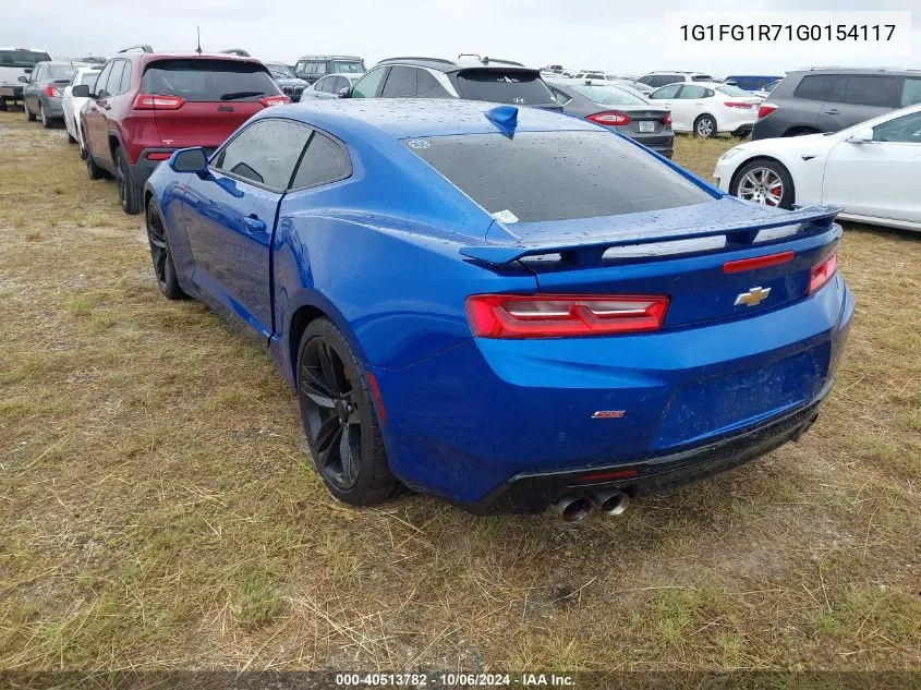 2016 Chevrolet Camaro 2Ss VIN: 1G1FG1R71G0154117 Lot: 40513782