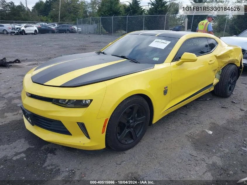 2016 Chevrolet Camaro 1Lt VIN: 1G1FB1RS3G0184626 Lot: 40515866