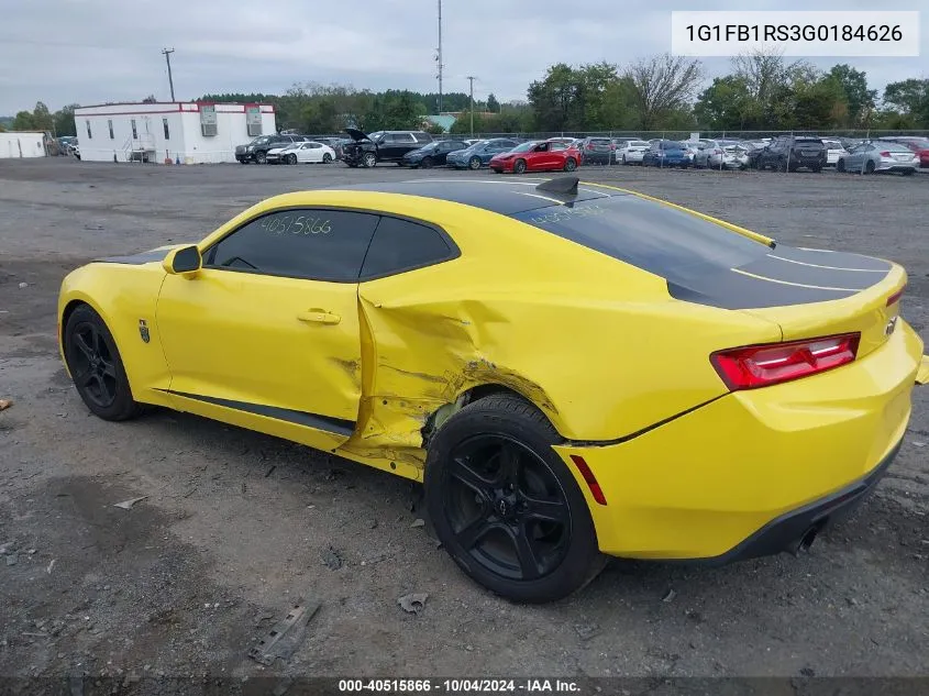 2016 Chevrolet Camaro 1Lt VIN: 1G1FB1RS3G0184626 Lot: 40515866