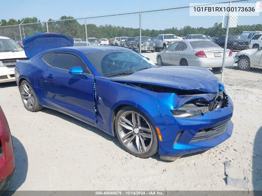 2016 Chevrolet Camaro 1Lt VIN: 1G1FB1RX1G0173636 Lot: 40540679